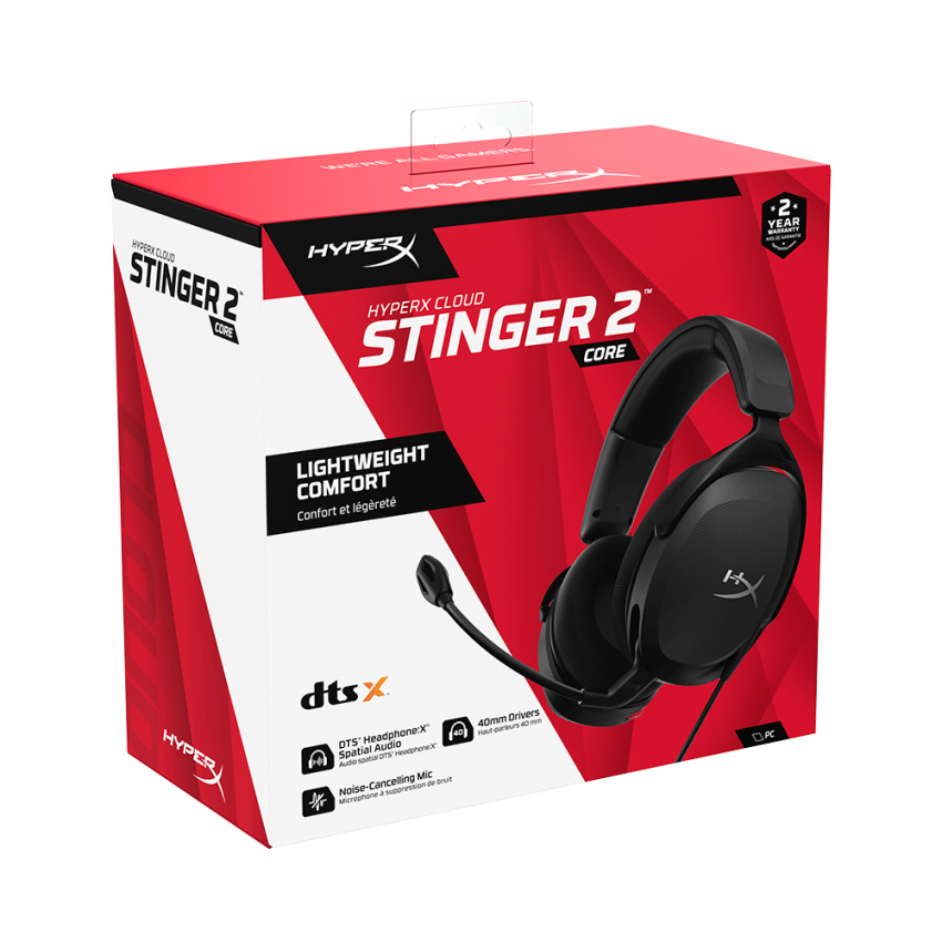 Headset Gamer HyperX Cloud Stinger 2 Estéreo Preto
