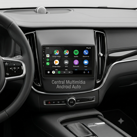 Central Multim&iacute;dia Automotiva Android Auto