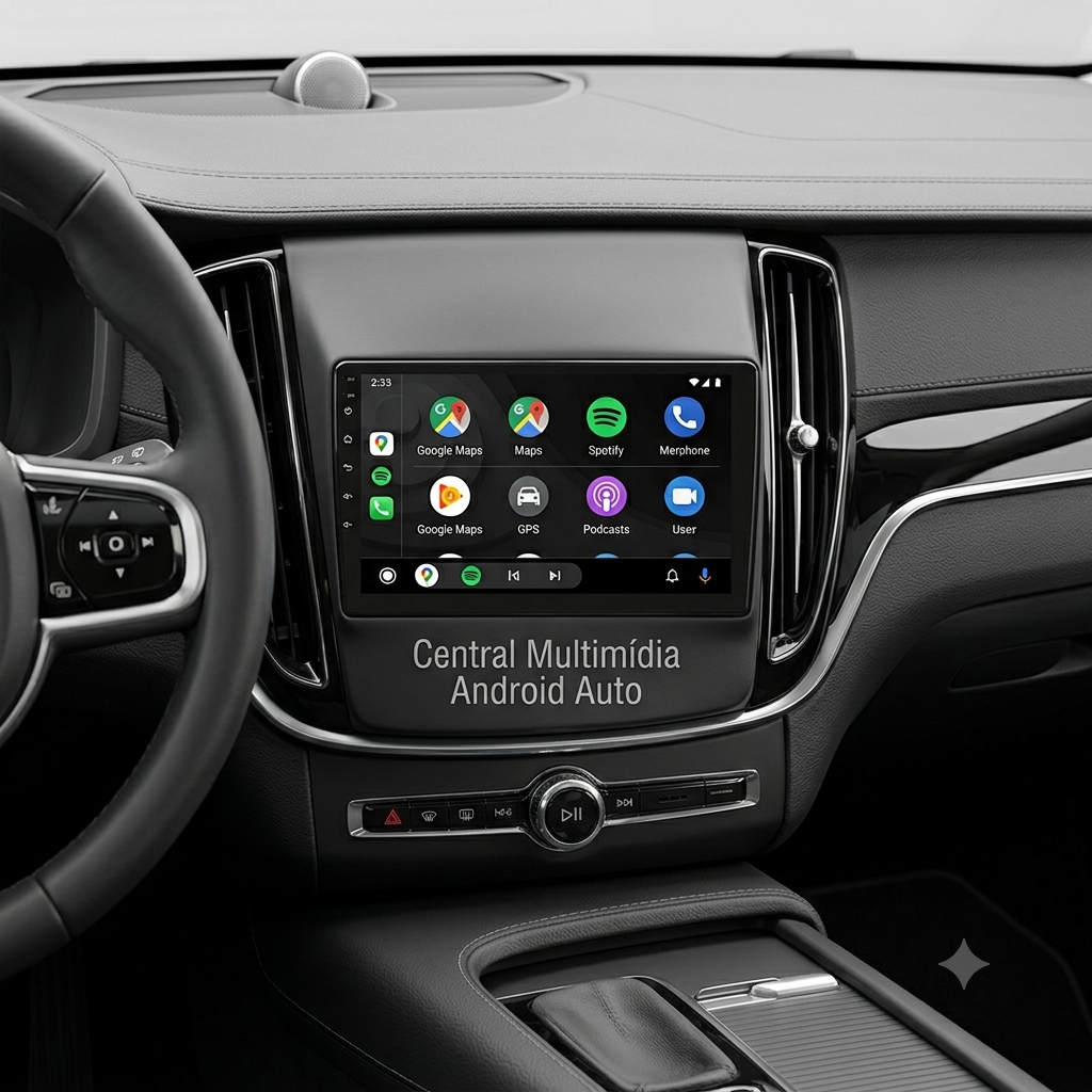 Central Multimídia Automotiva Android Auto