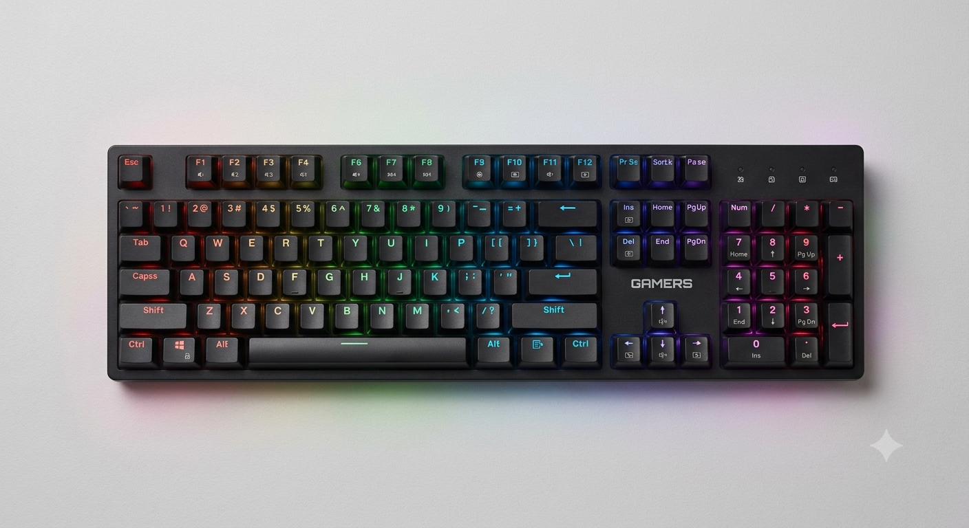 Teclado Mecânico Gamer RGB
